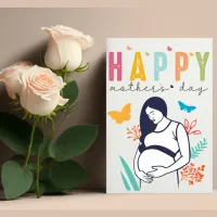 Expectant Mother Mother's Day Folded Greeting Card