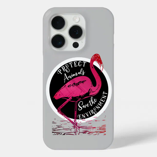 The flamingo guardian iPhone 15 pro case