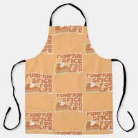 Pumpkin Spice For Life Funny Fall Logo Art Apron