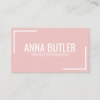 Blush Modern Simple Minimalist Professional Plain Business Card