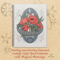 Poppies - Flower Astrology and Magic Notebook