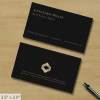 Minimalist Elegant Black Business Card