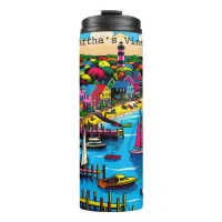 Martha's Vineyard | Colorful Abstract Art Thermal Tumbler