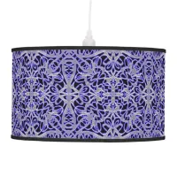 Purple and Silver Lace Pattern Ceiling Lamp