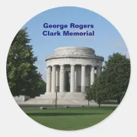 George Rogers Clark Memorial Classic Round Sticker