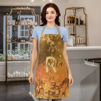 Bronze Copper Luxury Modern Glam Chic Sparkly Apron