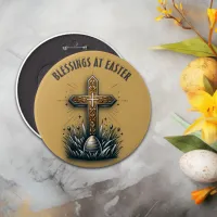 Blessings at Easter Christian Cross | Button