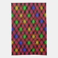 Gingham Check Multicolored Pattern Kitchen Towel