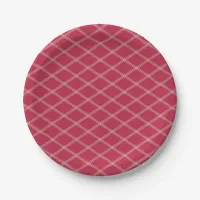 Classic Elegance Magenta and Desert Sand Art Deco Paper Plates