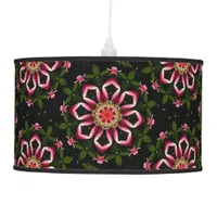 Kaleidoscopic Hot Pink Asiatic Lily Pendant Lamp