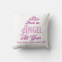 Christmas Been An Angel Throw Pillow