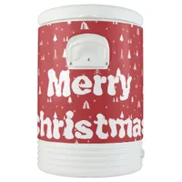 Christmas Trees and Snowflakes Beverage Cooler