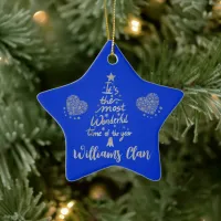 It's the most wonderful time of the year | Silver  Ceramic Ornament