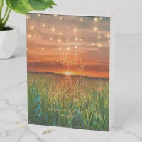 String Lights and Sunset Cards & Gifts ID525 Wooden Box Sign