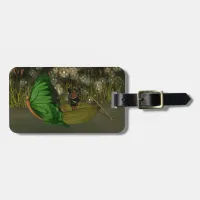 Cute Fairy in Boat with Fireflies Luggage Tag