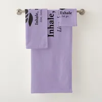 Tranquil Lotus: Inhale, Exhale Inspiration  Bath Towel Set