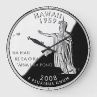 Hawaii State Faux Quarter Clock