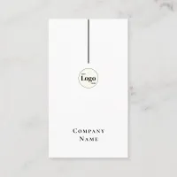 Modern Company Logo White Business Card