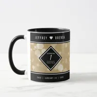 Elegant 1st Paper Wedding Anniversary Celebration Mug