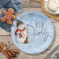 Jolly Snowman ID841 Paper Plates