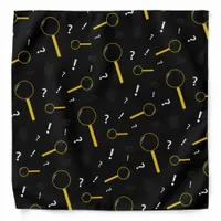 Private Investigator Magnifying Glass Fingerprints Bandana