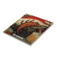 Scorpio the Scorpion Zodiac Sign Birthday Ceramic Tile