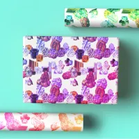 Thumbnail for Bright Rainbow Colored Vintage Rock  Wrapping Paper Sheets