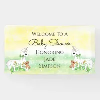 Personalized Llama Themed Baby Shower  Banner