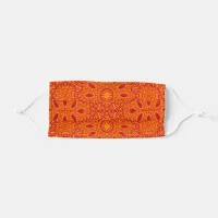 Orange Sophisticated Stylish Geometric Pattern Adult Cloth Face Mask