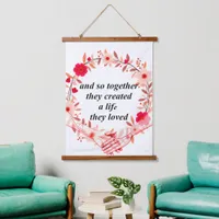 Creating a life together hanging tapestry