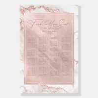 Modern Marble Glitter Wedding Rose Gold V2 ID816 Foam Board