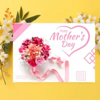 Pink Minimalist Mother's Day Greeting Card