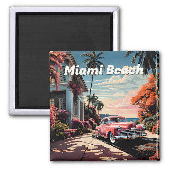 1950s Miami Beach garden villa Magnet