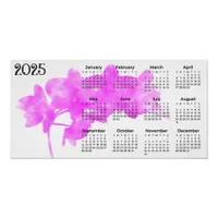 Orchid on a white background 2025 calendar poster