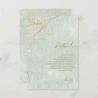 Fine Lines Gold Abstract Details Sage ID867  Enclosure Card