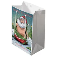 Funny Dirty Santa Christmas Collection Medium Gift Bag