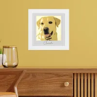 Your Dog Photo Pet Portrait Name Personalized Foil Prints