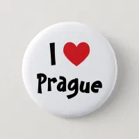 I Love Prague Button