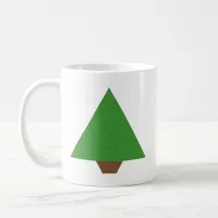 Double-Sided Trapezoid Tile Fir Tree Coffee Mug
