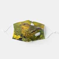 Cape May Warbler with Flowering Mahonia Adult Cloth Face Mask
