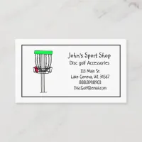 Personalized Disc Golf Shop Business Card