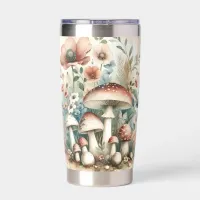 Cottage Core | Vintage Mushrooms and Flowers  Insulated Tumbler