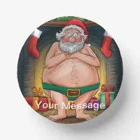 Funny Dirty Santa Christmas Collection Paper Bowls