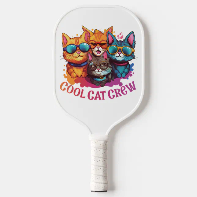 Cool Crew Cats Tote Bag Pickleball Paddle