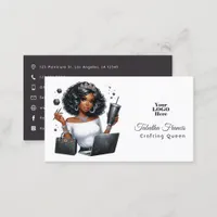 Empowering African American Crafting Queen Design Business Card