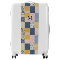 Patchwork Design Suitcase Boho Monogrammed Luggage