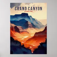 Grand Canyon Watercolor Poster