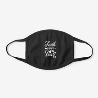 Faith Over Fear Christian Black Cotton Face Mask