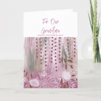 Modern Abstract Floral Grandma Mother's Day Thank You Card