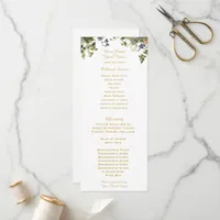 Enchanted Garden Wedding Program